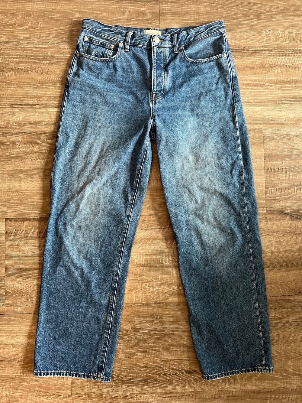 Madewell Low-Slung Straight Jeans Size 29 Medium Wash Blue Denim